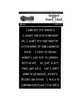 Ranger Dyan Reaveley Dylusions Bigger Back Chat Stickers Large Black Set 3 (DYA81784) (DISCONTINUED)