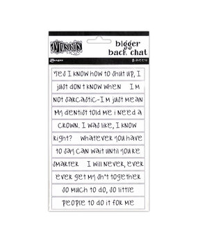Ranger Dyan Reaveley Dylusions Bigger Back Chat Stickers Large White (DYA65456) (DISCONTINUED)
