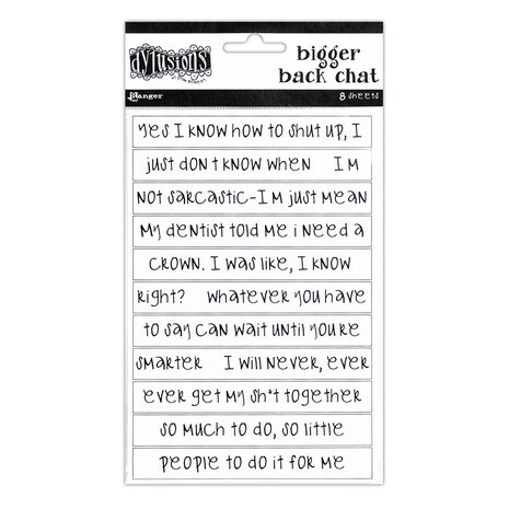 Ranger Dyan Reaveley Dylusions Bigger Back Chat Stickers Large White (DYA65456) (DISCONTINUED) Ranger Dyan Reaveley Dylusions Bigger Back Chat Stickers Large White (DYA65456) (DISCONTINUED)