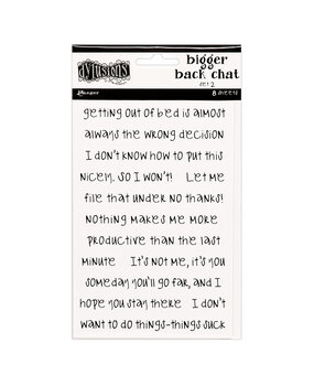 Ranger Dyan Reaveley Dylusions Bigger Back Chat Stickers Large White Set 2 (DYA68808) (DISCONTINUED)