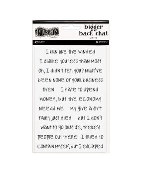 Ranger Dyan Reaveley Dylusions Bigger Back Chat Stickers Large White Set 3 (DYA81791) (DISCONTINUED)