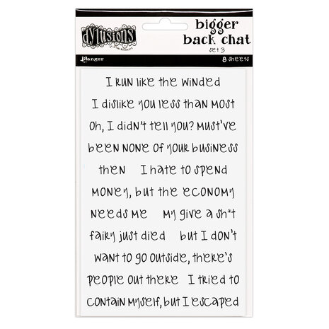 Ranger Dyan Reaveley Dylusions Bigger Back Chat Stickers Large White Set 3 (DYA81791) (DISCONTINUED) Ranger Dyan Reaveley Dylusions Bigger Back Chat Stickers Large White Set 3 (DYA81791) (DISCONTINUED)