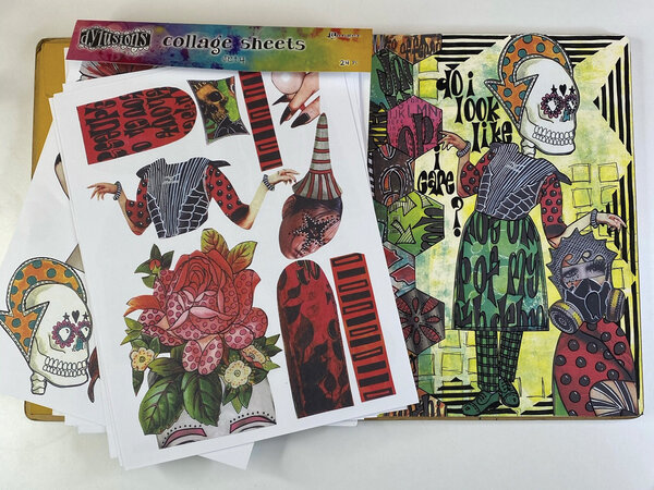 Ranger Dyan Reaveley Dylusions Collage Sheets Set 4 (24pcs) (DYA76377) (DISCONTINUED)