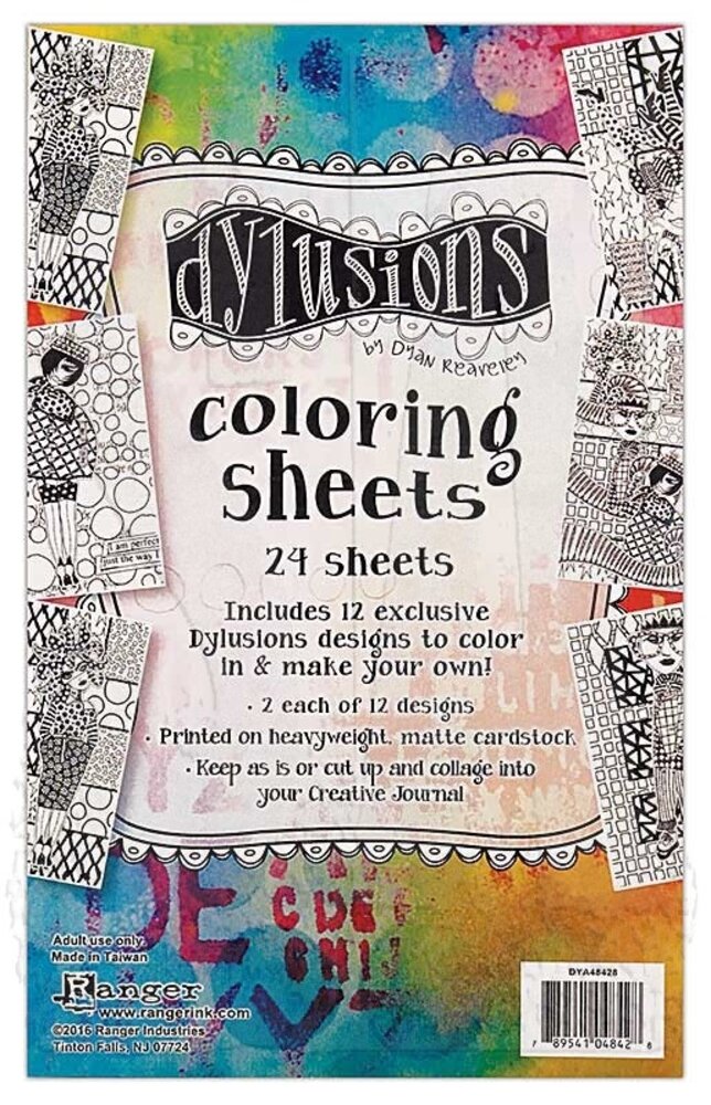 Ranger Dyan Reaveley Dylusions Coloring Sheets (2x12pcs) (DYA48428) (DISCONTINUED) Ranger Dyan Reaveley Dylusions Coloring Sheets (2x12pcs) (DYA48428) (DISCONTINUED)
