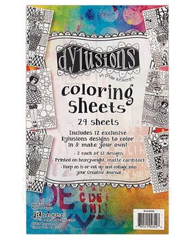 Ranger Dyan Reaveley Dylusions Coloring Sheets (2x12pcs) (DYA48428) (DISCONTINUED)
