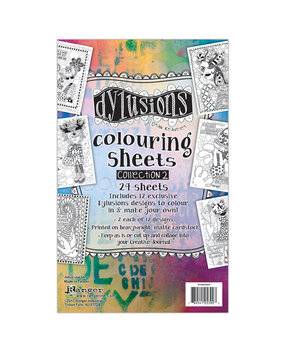 Ranger Dyan Reaveley Dylusions Colouring Sheets 2 (2x12pcs) (DYA53903) (DISCONTINUED)