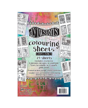 Ranger Dyan Reaveley Dylusions Colouring Sheets 3 (2x12pcs) (DYA55433) (DISCONTINUED)