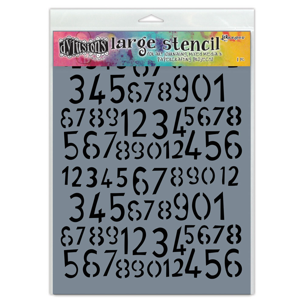 Ranger Dyan Reaveley Dylusions Stencil L Old School Number (DYS55594) (DISCONTINUED) Ranger Dyan Reaveley Dylusions Stencil L Old School Number (DYS55594) (DISCONTINUED)