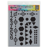 Ranger Dyan Reaveley Dylusions Stencil L Number Frame (DYS78036) (DISCONTINUED)