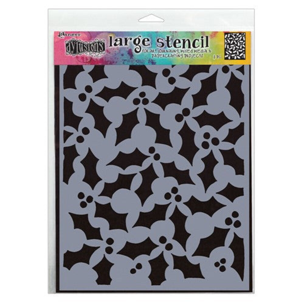 Ranger Dyan Reaveley Dylusions Stencil L Jolly Holly (DYS81746) (DISCONTINUED) Ranger Dyan Reaveley Dylusions Stencil L Jolly Holly (DYS81746) (DISCONTINUED)