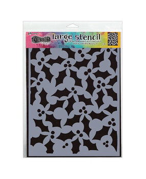 Ranger Dyan Reaveley Dylusions Stencil L Jolly Holly (DYS81746) (DISCONTINUED)