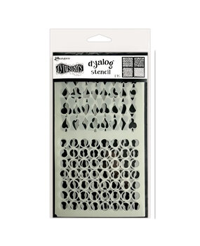 Ranger Dyan Reaveley Dylusions Dyalog Stencil Stencil It Again (4pcs) (DYS79972) (DISCONTINUED)