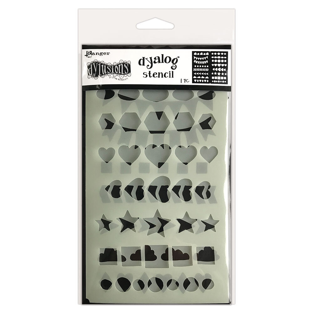 Ranger Dyan Reaveley Dylusions Dyalog Stencil Border It Again (2pcs) (DYS79958) (DISCONTINUED)