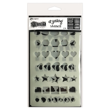 Ranger Dyan Reaveley Dylusions Dyalog Stencil Border It Again (2pcs) (DYS79958) (DISCONTINUED)