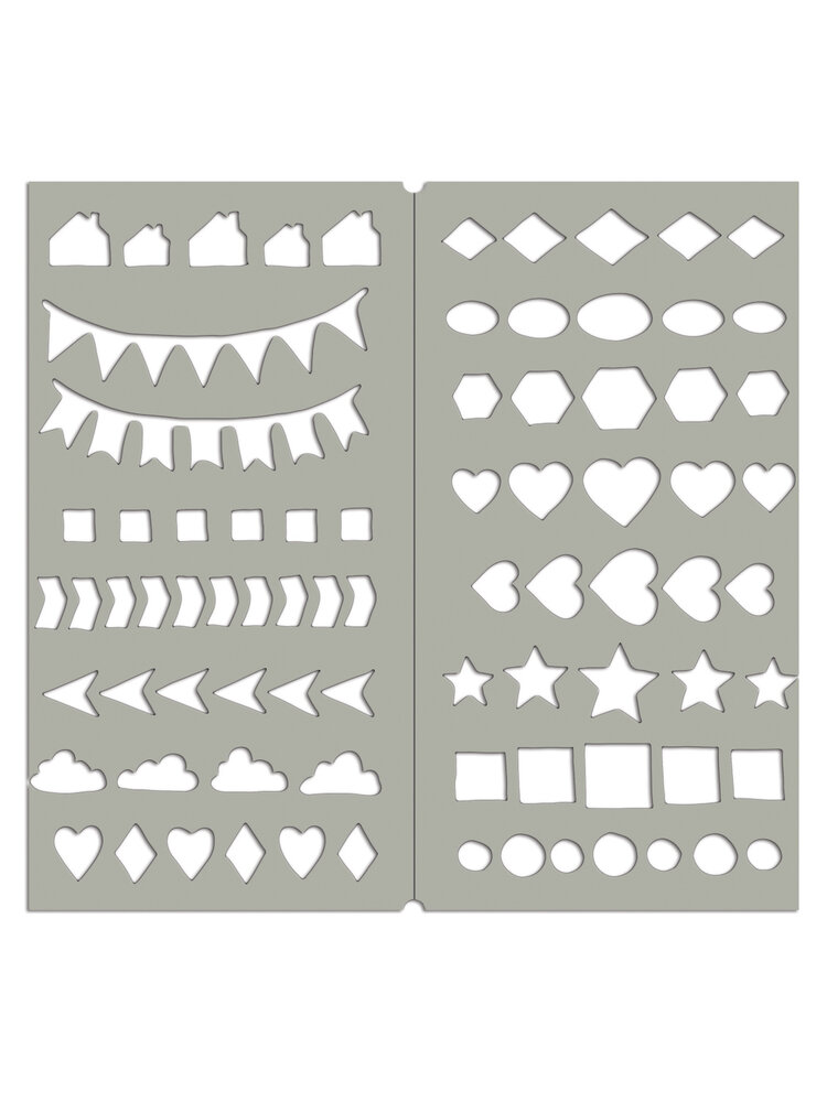 Ranger Dyan Reaveley Dylusions Dyalog Stencil Border It Again (2pcs) (DYS79958) (DISCONTINUED)