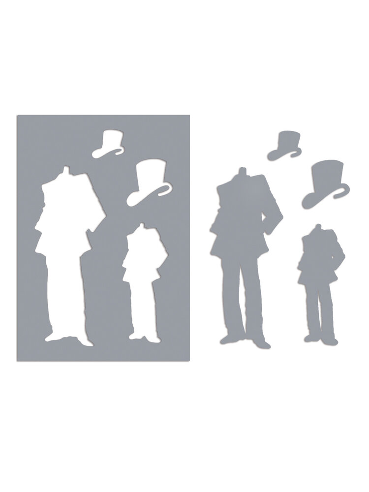 Ranger Dyan Reaveley Dylusions Couture Stencils & Masks Man About Town (DYS79927) (DISCONTINUED)