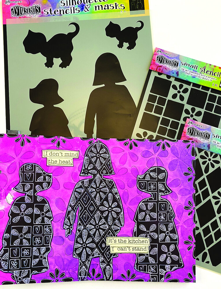 Ranger Dyan Reaveley Dylusions Stencils & Masks Silhouette Edith (DYS75356) (DISCONTINUED)