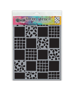 Ranger Dyan Reaveley Dylusions Stencil L Square Dance (DYS75325) (DISCONTINUED)