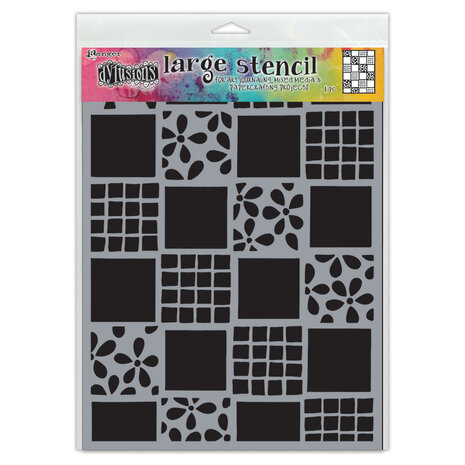 Ranger Dyan Reaveley Dylusions Stencil L Square Dance (DYS75325) (DISCONTINUED)