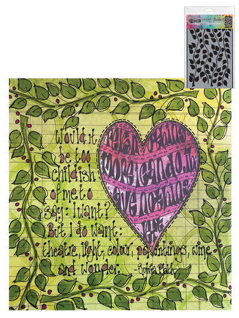 Ranger Dyan Reaveley Dylusions Stencil S Leaf it Out (DYS79859) (DISCONTINUED) Ranger Dyan Reaveley Dylusions Stencil S Leaf it Out (DYS79859) (DISCONTINUED)