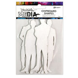 Ranger Dina Wakley MEdia Chipboard Shapes The Men (MDA74977) (DISCONTINUED)