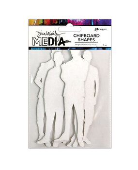 Ranger Dina Wakley MEdia Chipboard Shapes The Men (MDA74977) (DISCONTINUED)
