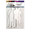 Ranger Dina Wakley MEdia Chipboard Shapes The Men (MDA74977) (DISCONTINUED) Ranger Dina Wakley MEdia Chipboard Shapes The Men (MDA74977) (DISCONTINUED)