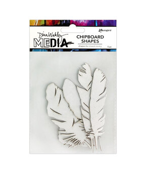 Ranger Dina Wakley MEdia Chipboard Shapes Feathers (MDA74915) (DISCONTINUED)