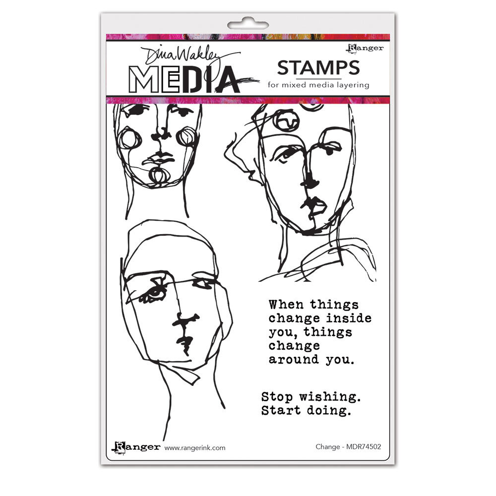 Ranger Dina Wakley MEdia Cling Stamps Change (MDR74502)