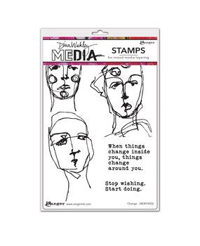 Ranger Dina Wakley MEdia Cling Stamps Change (MDR74502) (DISCONTINUED) Ranger Dina Wakley MEdia Cling Stamps Change (MDR74502) (DISCONTINUED)