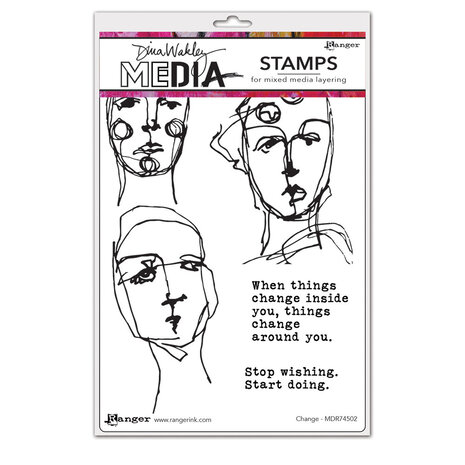 Ranger Dina Wakley MEdia Cling Stamps Change (MDR74502)