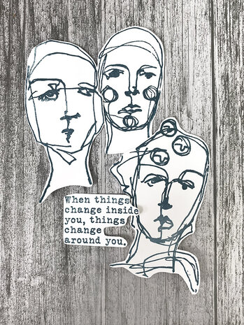 Ranger Dina Wakley MEdia Cling Stamps Change (MDR74502)