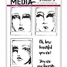 Ranger Dina Wakley MEdia Cling Stamps Boxed Faces (MDR52791) (DISCONTINUED) Ranger Dina Wakley MEdia Cling Stamps Boxed Faces (MDR52791) (DISCONTINUED)