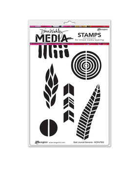 Ranger Dina Wakley MEdia Cling Stamps Bold Journal Elements (MDR47605) (DISCONTINUED) Ranger Dina Wakley MEdia Cling Stamps Bold Journal Elements (MDR47605) (DISCONTINUED)