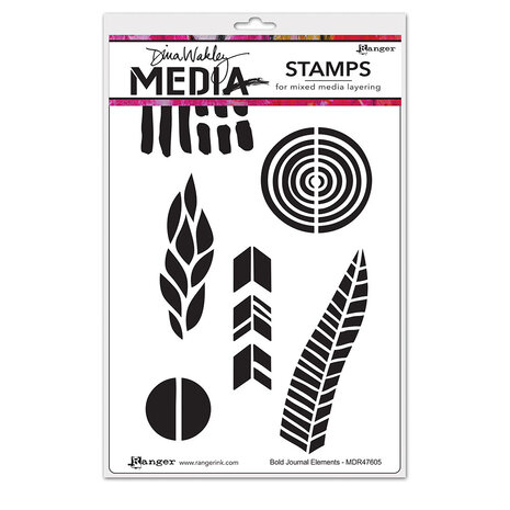 Ranger Dina Wakley MEdia Cling Stamps Bold Journal Elements (MDR47605) (DISCONTINUED) Ranger Dina Wakley MEdia Cling Stamps Bold Journal Elements (MDR47605) (DISCONTINUED)