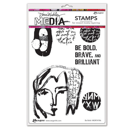 Ranger Dina Wakley MEdia Cling Stamps Be Bold (MDR74786) (DISCONTINUED)