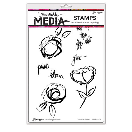 Ranger Dina Wakley MEdia Cling Stamps Abstract Blooms (MDR55679) (DISCONTINUED) Ranger Dina Wakley MEdia Cling Stamps Abstract Blooms (MDR55679) (DISCONTINUED)