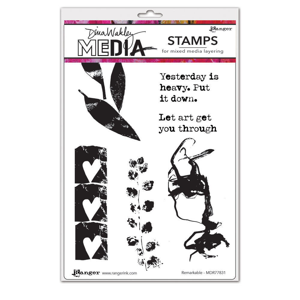 Ranger Dina Wakley MEdia Cling Stamps Remarkable (MDR77831) (DISCONTINUED)