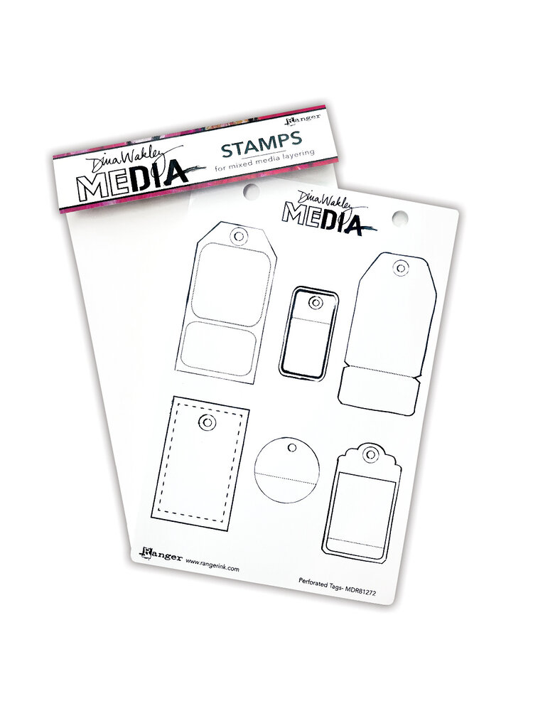 Ranger Dina Wakley MEdia Cling Stamps Perforated Tags (MDR81272) (DISCONTINUED) Ranger Dina Wakley MEdia Cling Stamps Perforated Tags (MDR81272) (DISCONTINUED)