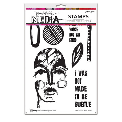 Ranger Dina Wakley MEdia Cling Stamps Not Subtle (MDR74823) (DISCONTINUED) Ranger Dina Wakley MEdia Cling Stamps Not Subtle (MDR74823) (DISCONTINUED)