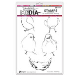 Ranger Dina Wakley MEdia Cling Stamps Nested Birds (MDR77824) (DISCONTINUED)