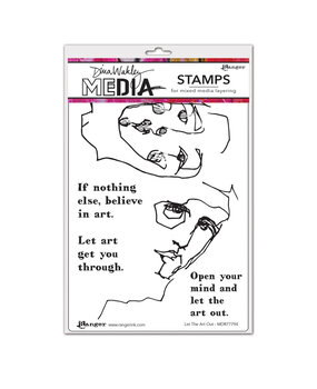 Ranger Dina Wakley MEdia Cling Stamps Let The Art Out (MDR77794) (DISCONTINUED) Ranger Dina Wakley MEdia Cling Stamps Let The Art Out (MDR77794) (DISCONTINUED)