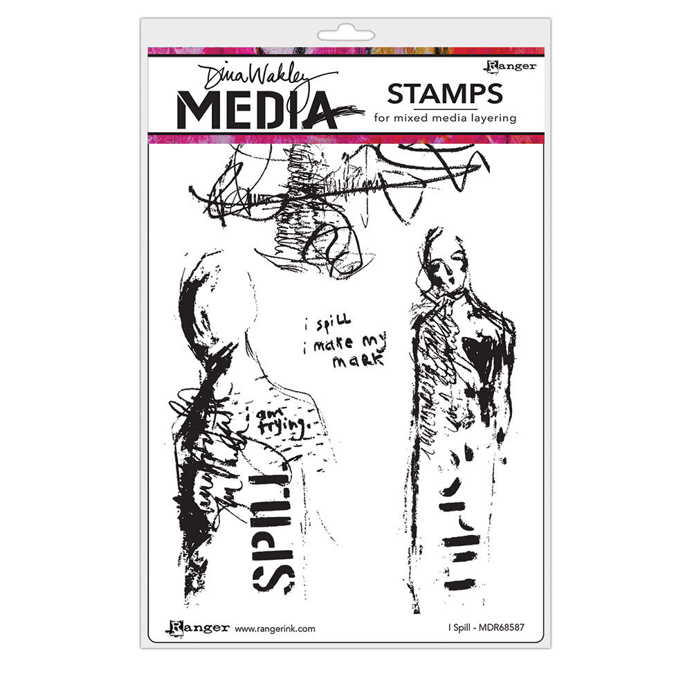 Ranger Dina Wakley MEdia Cling Stamps I Spill (MDR68587)