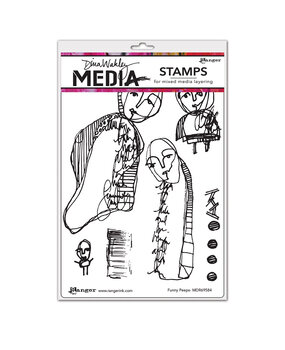 Ranger Dina Wakley MEdia Cling Stamps Funny Peeps (MDR69584) (DISCONTINUED) Ranger Dina Wakley MEdia Cling Stamps Funny Peeps (MDR69584) (DISCONTINUED)