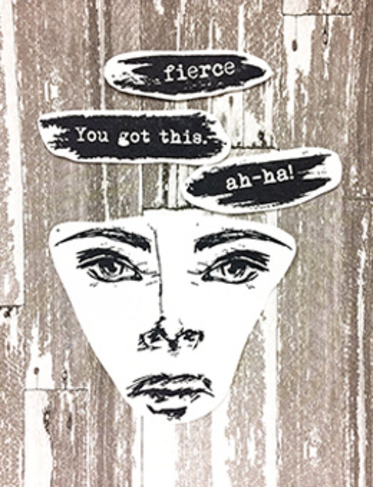 Ranger Dina Wakley MEdia Cling Stamps Fierce (MDR69577) (DISCONTINUED)
