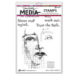 Ranger Dina Wakley MEdia Cling Stamps Work in Progress (MDR69621) (DISCONTINUED)