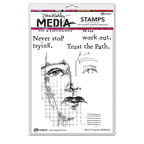 Ranger Dina Wakley MEdia Cling Stamps Work in Progress (MDR69621) (DISCONTINUED) Ranger Dina Wakley MEdia Cling Stamps Work in Progress (MDR69621) (DISCONTINUED)