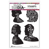 Ranger Dina Wakley MEdia Cling Stamps Text Profiles (MDR81319) (DISCONTINUED)