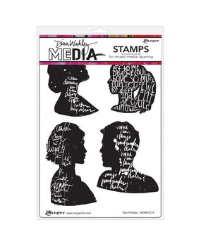Ranger Dina Wakley MEdia Cling Stamps Text Profiles (MDR81319) (DISCONTINUED) Ranger Dina Wakley MEdia Cling Stamps Text Profiles (MDR81319) (DISCONTINUED)