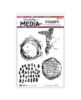 Ranger Dina Wakley MEdia Cling Stamps Text & Scribbles (MDR58427) (DISCONTINUED) Ranger Dina Wakley MEdia Cling Stamps Text & Scribbles (MDR58427) (DISCONTINUED)